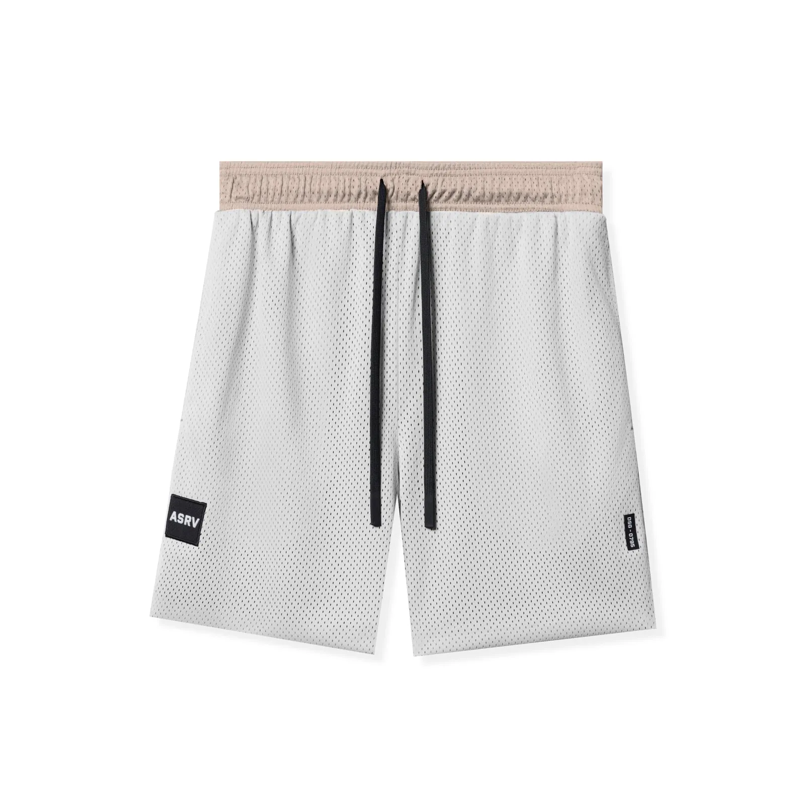 0795. SilverPlus™ Mesh Reversible Short  - Beige/White