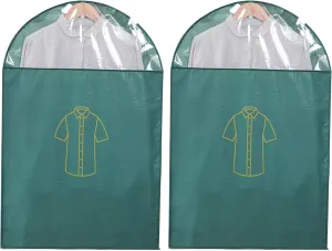2 Pieces of 51IN Garment Bags for Hanging Clothes, EVA Material Dress Bag with Transparent Window, Suitable for Coats