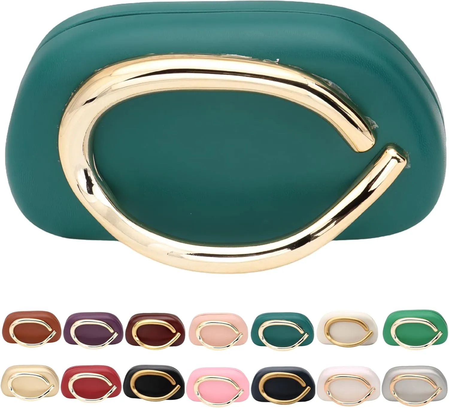 2025 Clutch Purses for Women, Small Leather Handbags with Detachable Chain Strap, Trendy Evening Bags for Weddings & Parties
