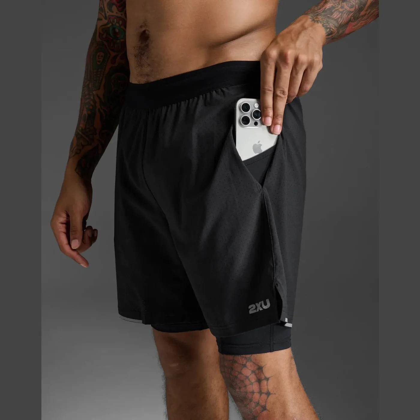 2XU Aero 2-In-1 7 Inch Shorts Mens