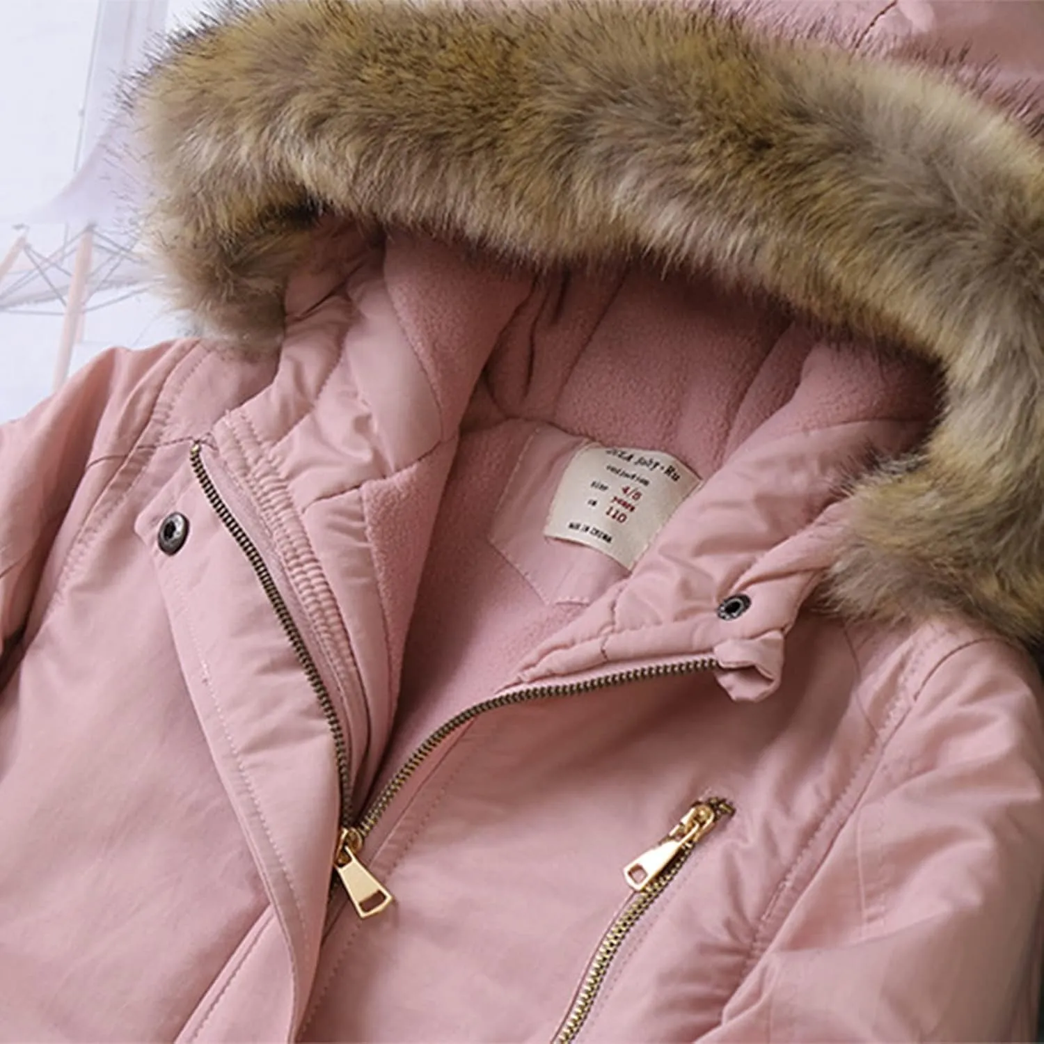 3-9T Kids Toddler Baby Girls Boys Autumn Winter Warm Thick Padded Cotton Long Sleeve Fleece Hooded Coat Jacket Clothes