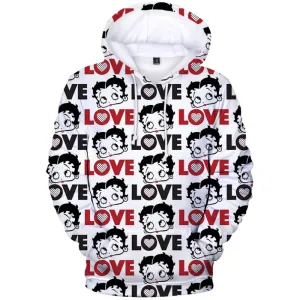 3D Print Betty Boop Fashion Hoodie Sweatshirts Pullover