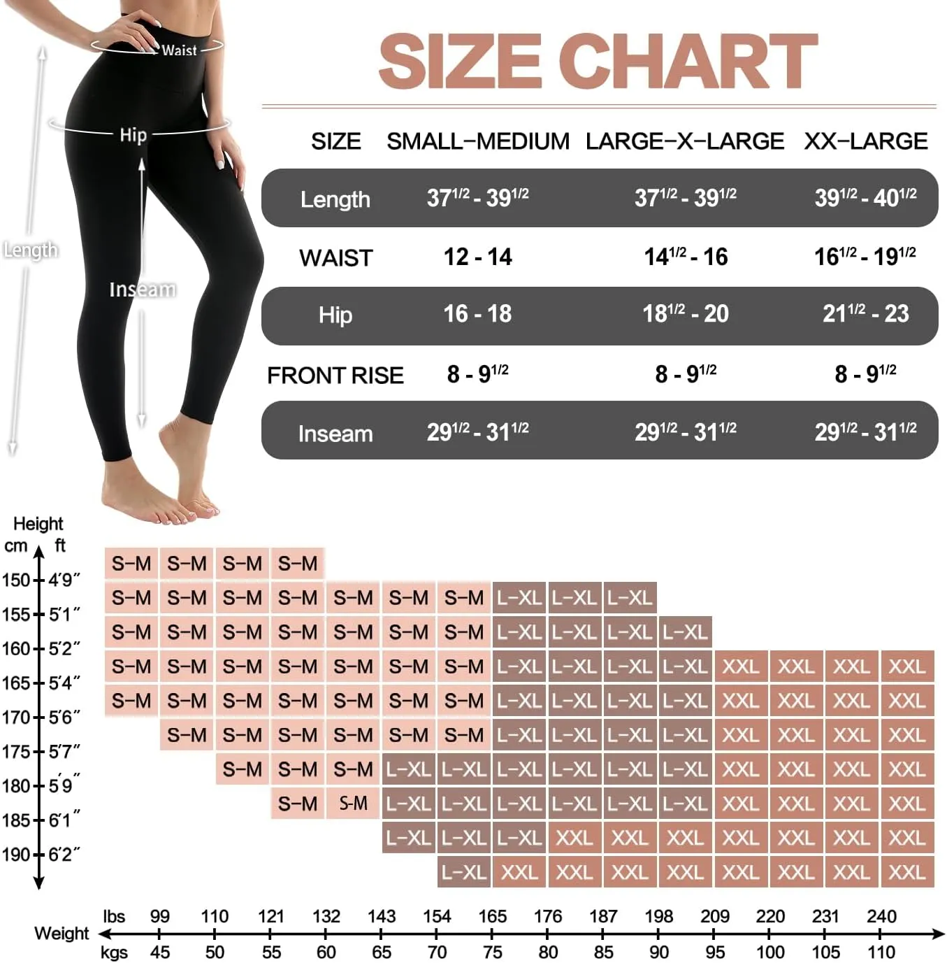 4 Pack Leggings for Women Butt Lift High Waisted Tummy Control No See-Through Yoga Pants Workout Running Leggings