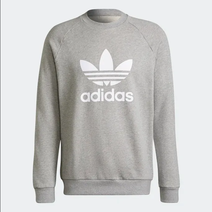 Adidas Originals Adicolor Classics Trefoil Cnewneck Men's Crewneck Sweatshirt H06650 grey-white