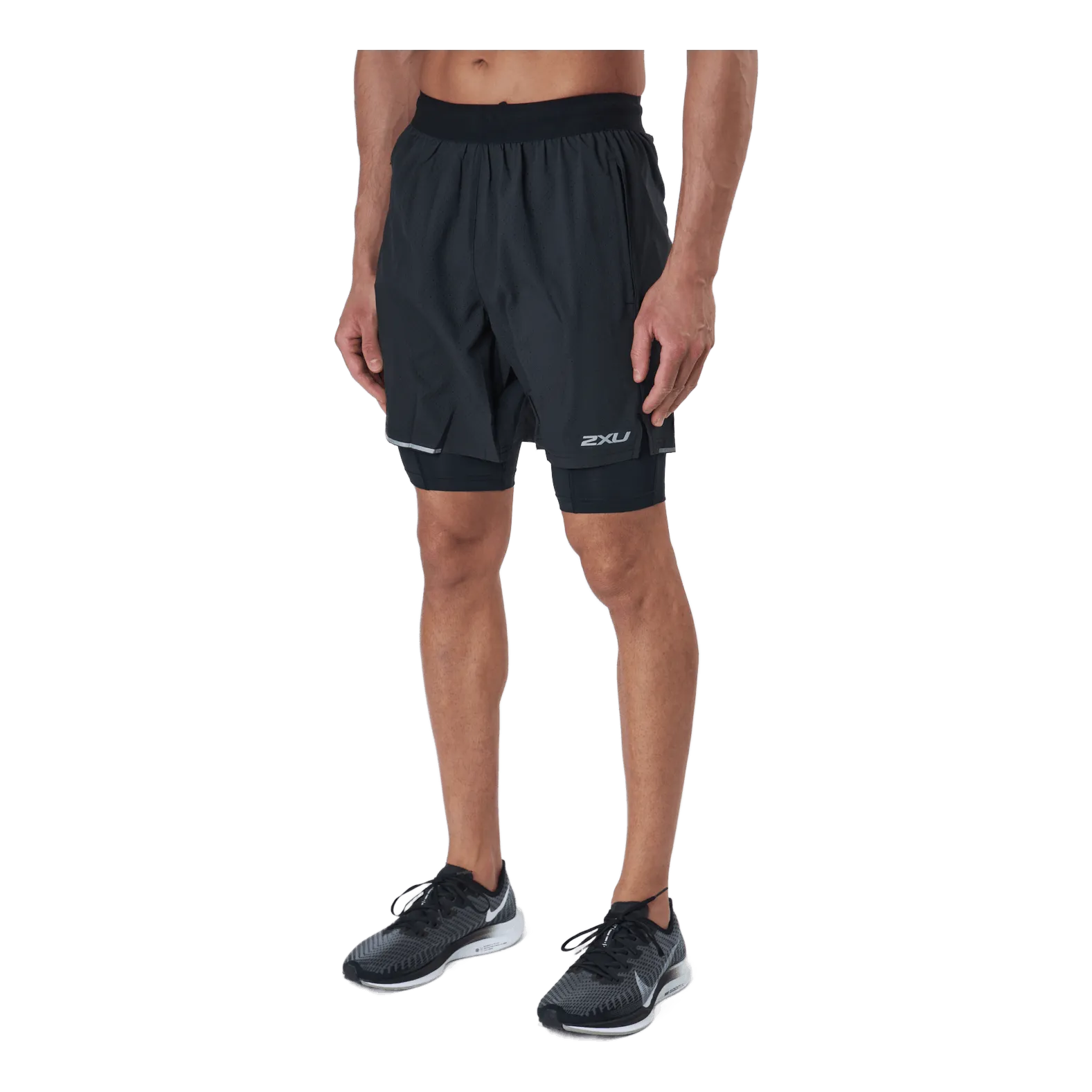 Aero 2-in-1 7 Inch Shorts Black/silver Reflective
