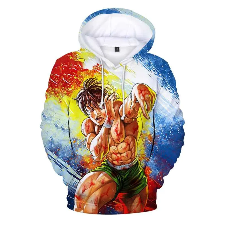 Anime Baki The Grappler Baki Hanma Hoodie Pullovers Oversize Sweatshirt