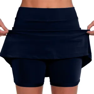 Athletic Skorts for Women Plus Size Tummy Control Tennis Yoga Shorts Hight Waist Solid Comfy Elastic Gym Skirts