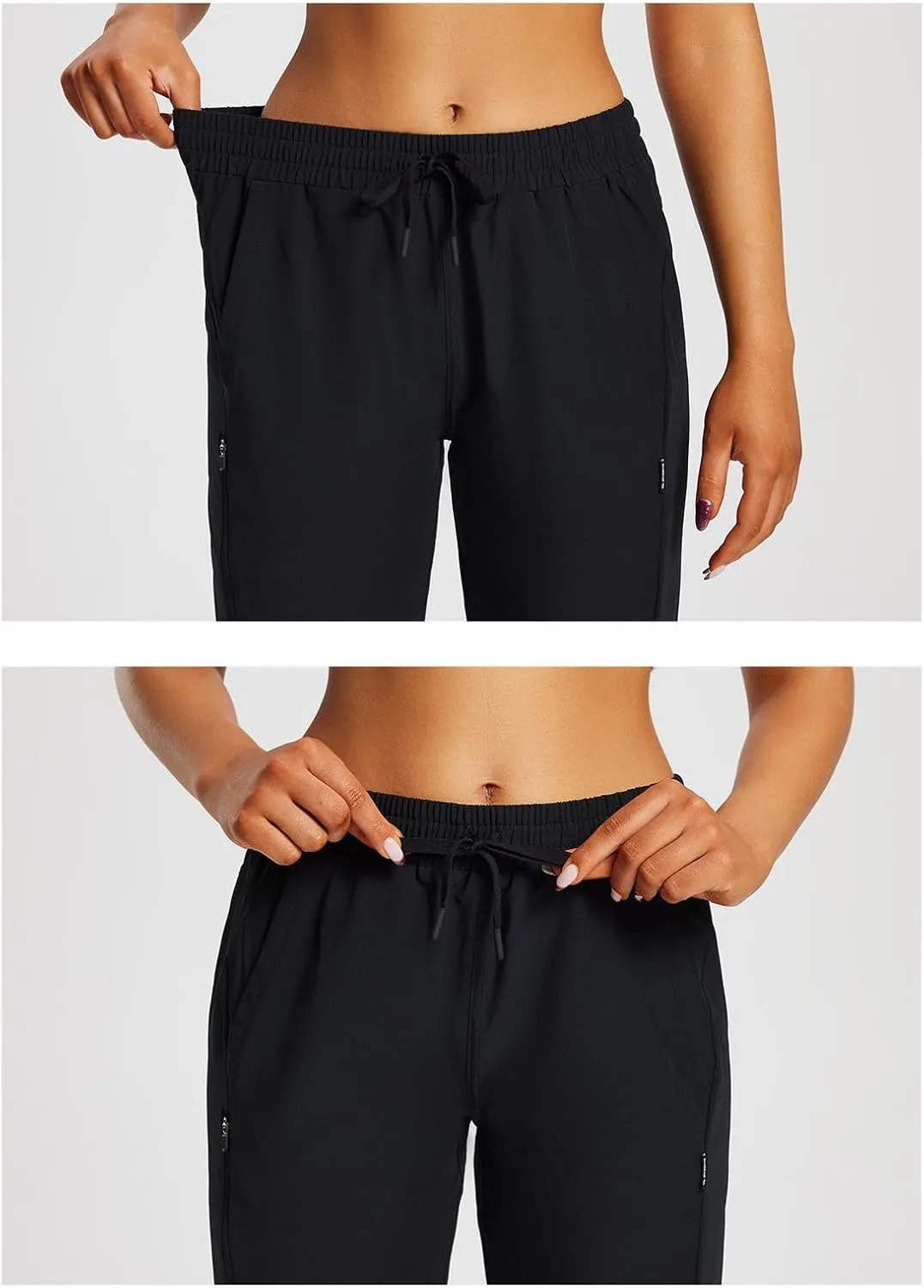 baleaf Women's 15" Long Shorts Below The Knee Capri Hiking Cargo Shorts Lightweight Quick Dry Elastic Waist for Casual