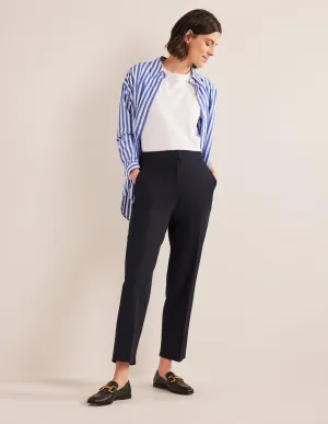 Bi-Stretch Tapered Trousers-Navy
