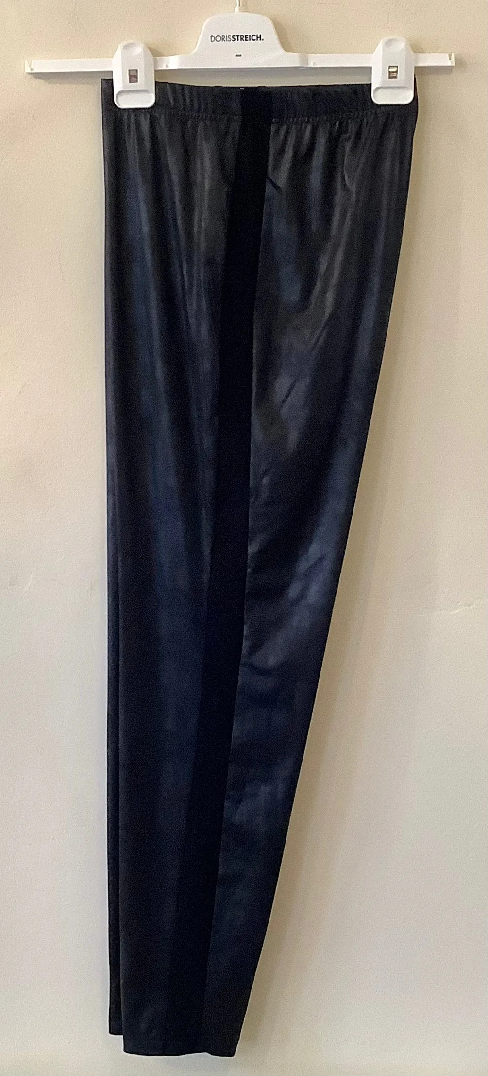 Black Faux Leather Trousers - Doris Streich