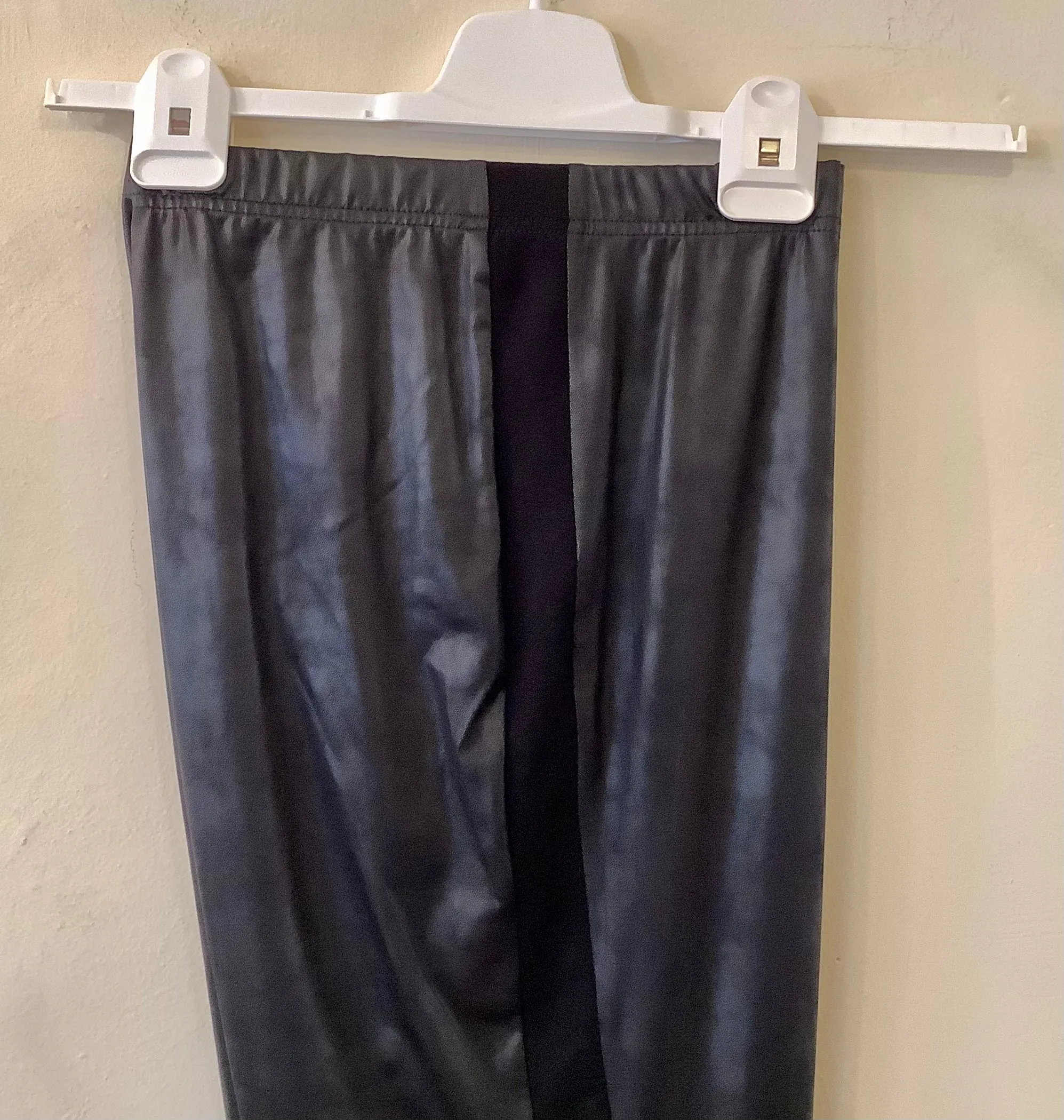 Black Faux Leather Trousers - Doris Streich