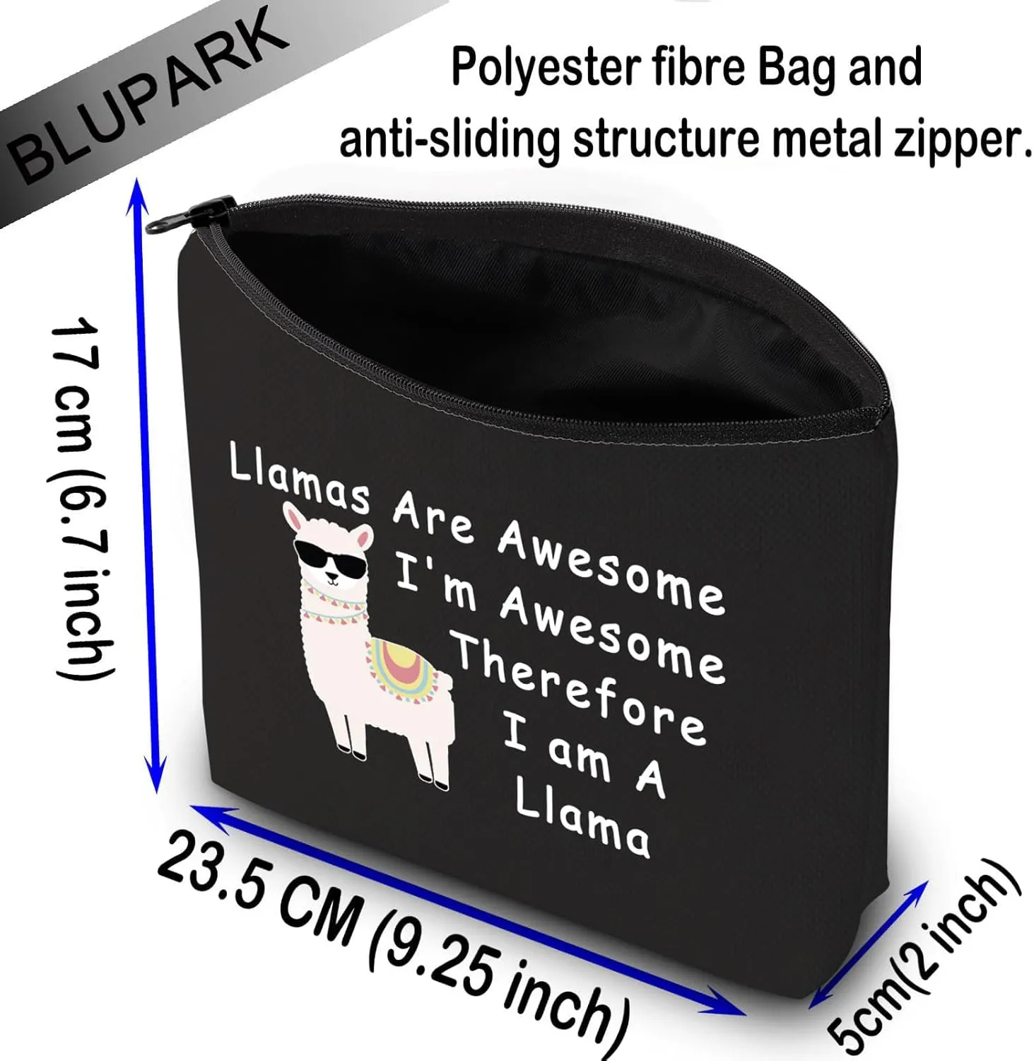 BLUPARK Fun Llama Gift - Llama Makeup Bag for Lovers