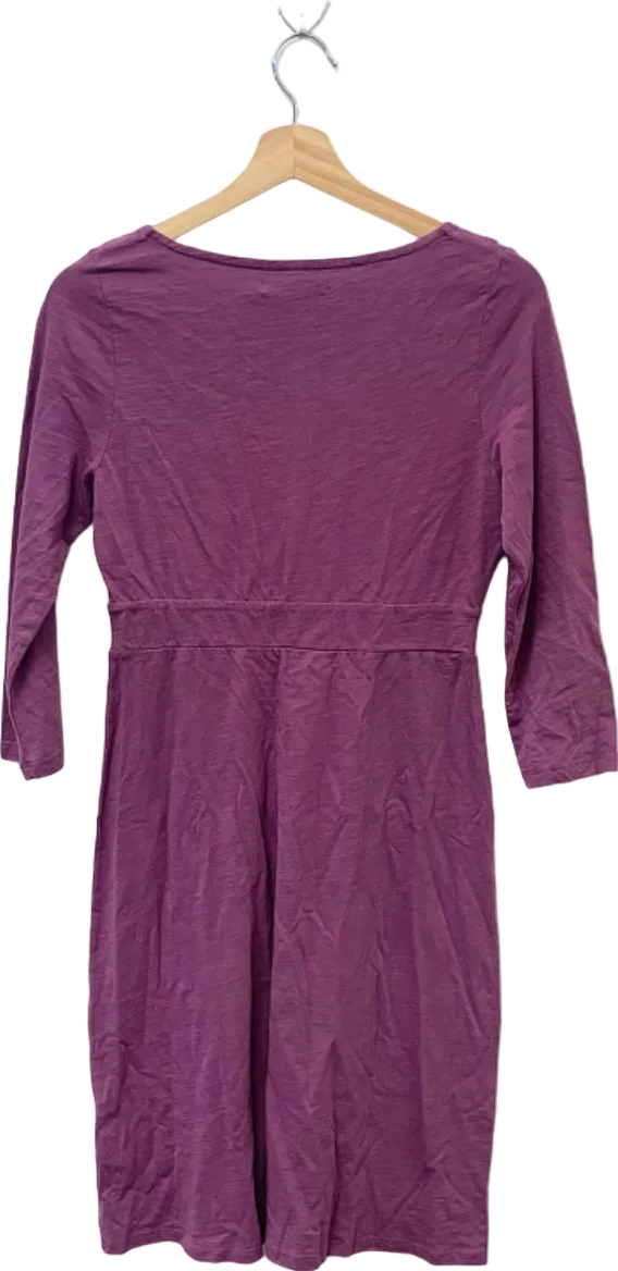 Boden Purple V-Neck Three-Quarter Sleeve Dress UK 10R