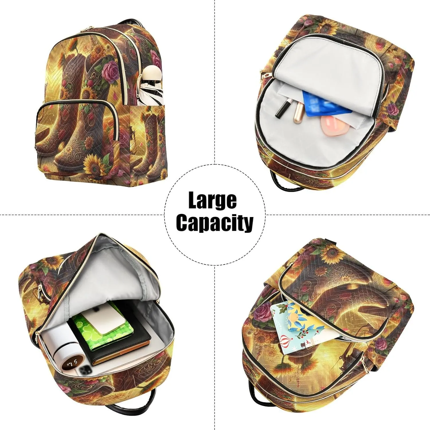 Boots Fall Warm Yellow Backpack Purse for Women Girls Fashion Ladies Small Back Pack Purse for College Holiday Travel S