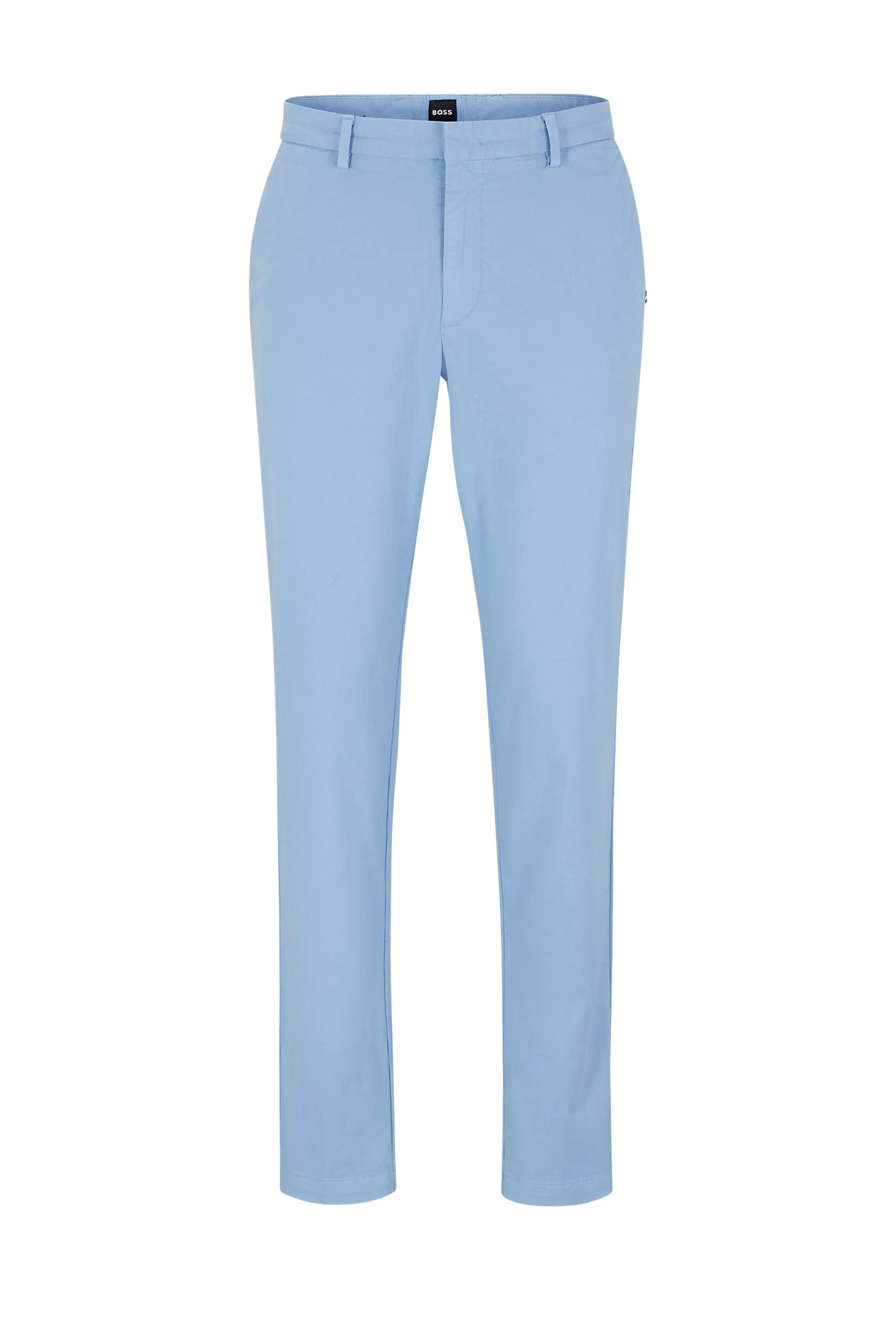 Boss Black Kaito 1 Cotton Trousers Open Blue