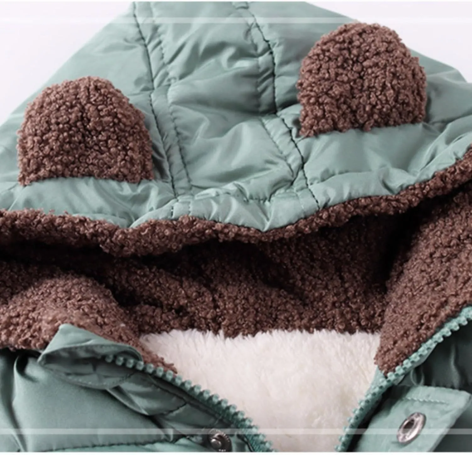 Boys And Girls Fall And Winter Bear Padded Hooded Vest Zipper Cotton Jacket Coats for Girls 6t