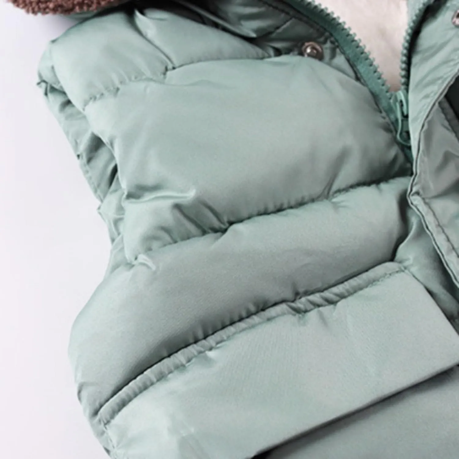 Boys And Girls Fall And Winter Bear Padded Hooded Vest Zipper Cotton Jacket Coats for Girls 6t