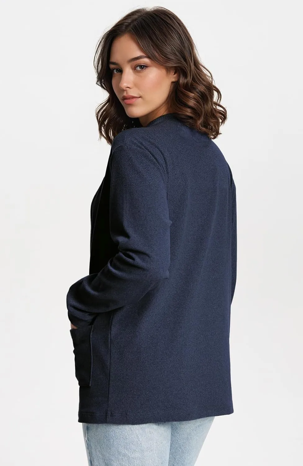 Button Up Lightweight Cardigans For Women Soft V Neck Open Front Cardigan with Pockets Loose Outwear Casual Travel