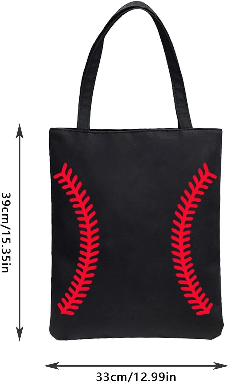 Canvas Bag Single Shoulder Bag Double Baseball Football Basketball Rugby Printed Fashion Leather (Orange, One Size)