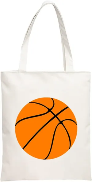 Canvas Bag Single Shoulder Bag Double Baseball Football Basketball Rugby Printed Fashion Leather (Orange, One Size)