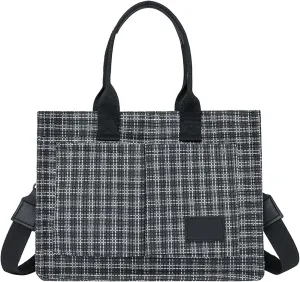 Canvas Bags For Women Solid Color Large Capacity Exterior Pockets Ladies Bag Canvas Beach Tote Messenger Bags