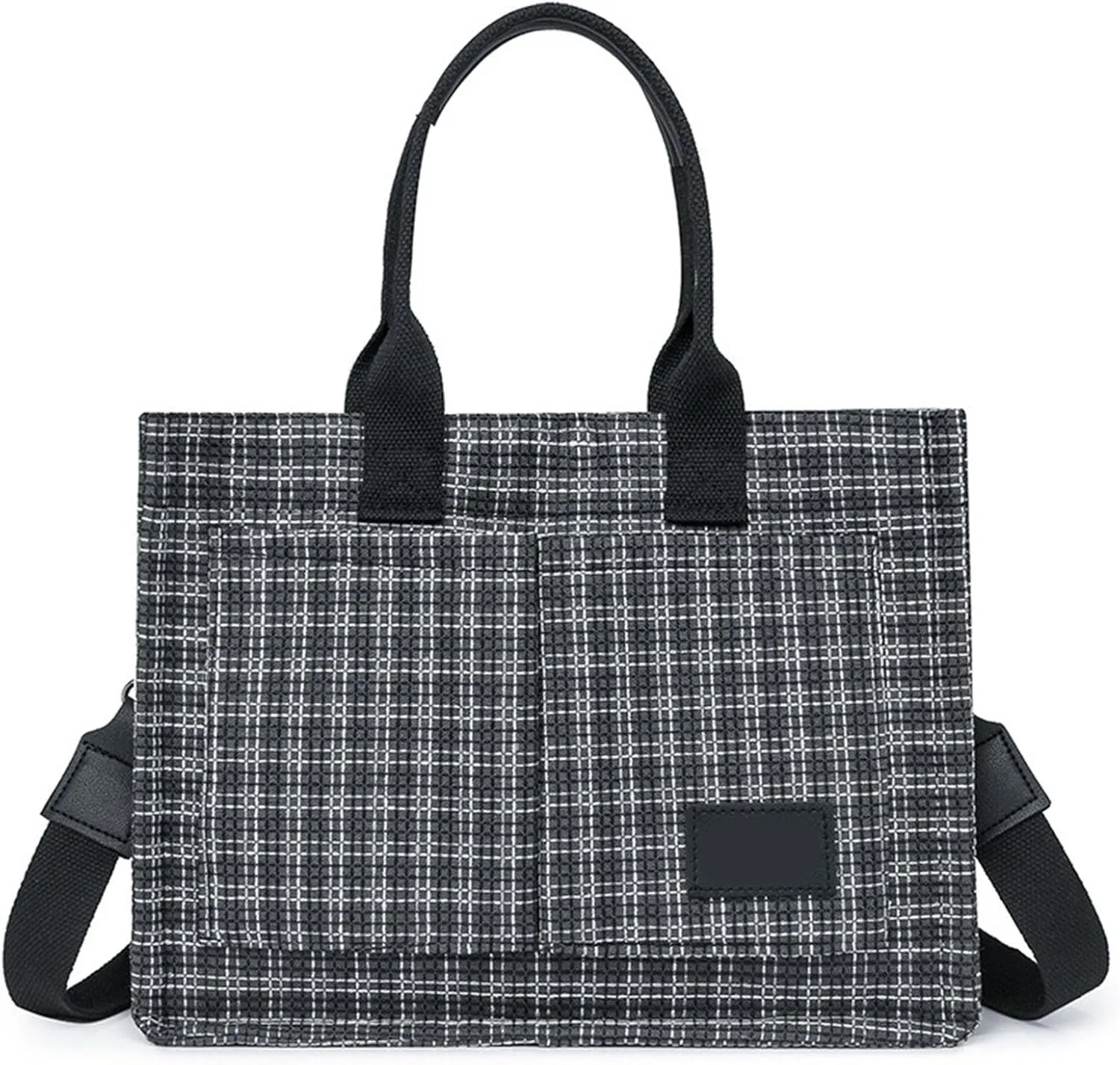 Canvas Bags For Women Solid Color Large Capacity Exterior Pockets Ladies Bag Canvas Beach Tote Messenger Bags