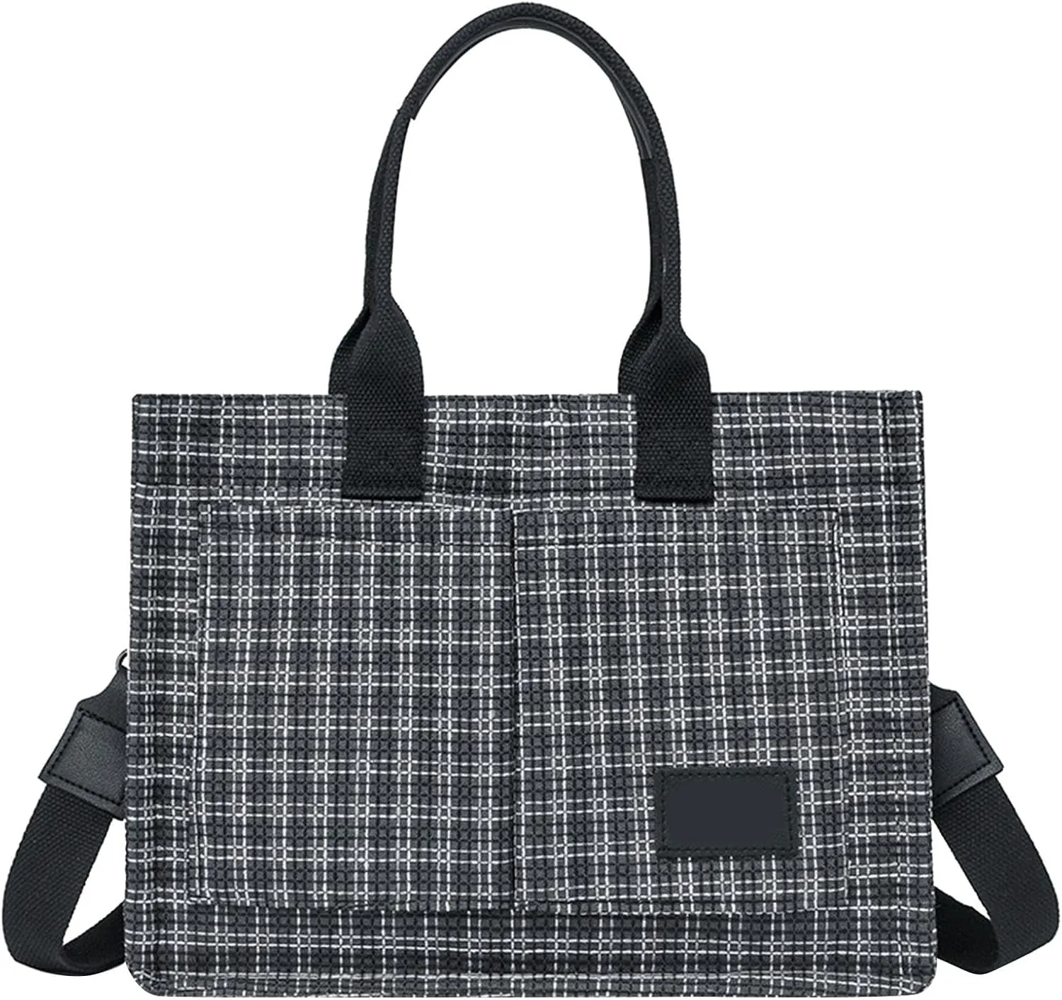 Canvas Bags For Women Solid Color Large Capacity Exterior Pockets Ladies Bag Canvas Beach Tote Messenger Bags