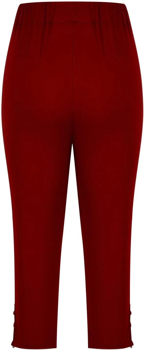 Capri Leggings for Women High Waisted Leggings Casual Knee Length Capri Pants Dressy Trendy Comfy Cut Out Yoga Ladies Trouser