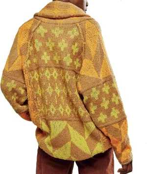 Cardigan Sweaters for Women Button Down Shawl Collar Oversized Sweater Coats Y2k Print Cardigans Fall Fashion