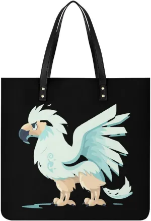 Cartoon Griffin Tote Bags PU Leather Top Handle Satchel Handbags Shoulder Bags Travel Purse for Women Men