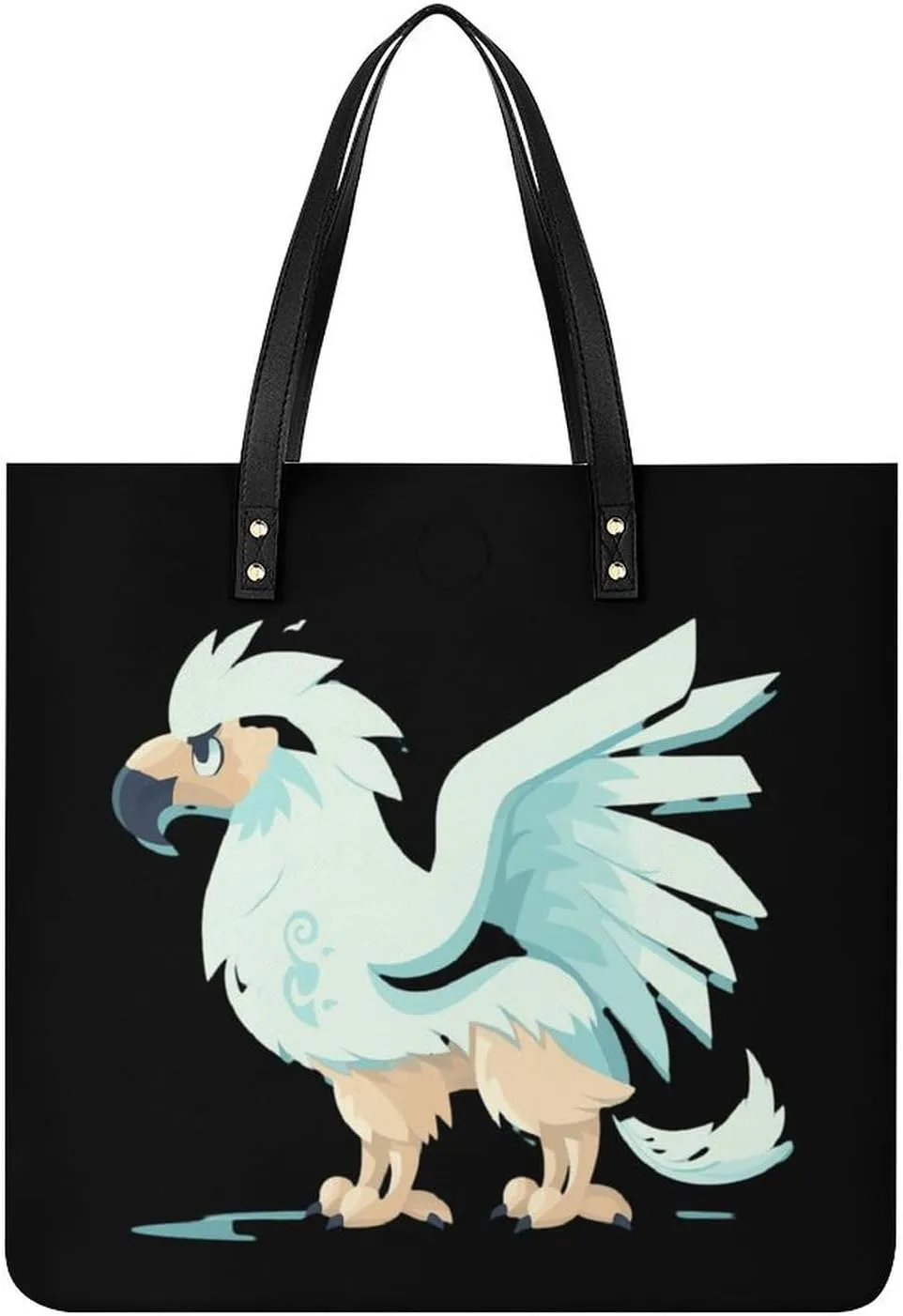 Cartoon Griffin Tote Bags PU Leather Top Handle Satchel Handbags Shoulder Bags Travel Purse for Women Men