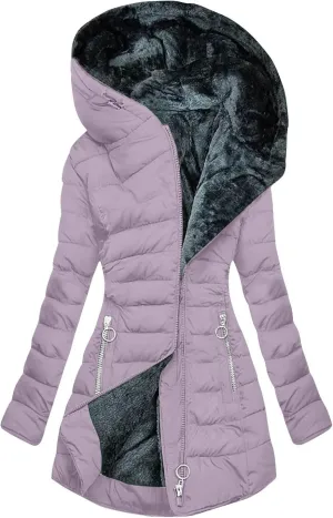 Ceboyel Womens Puffer Down Jacket 2024 Warm Winter Coats Jackets Hooded Thicken Parkas Plus Size Trendy Clothing With Hood