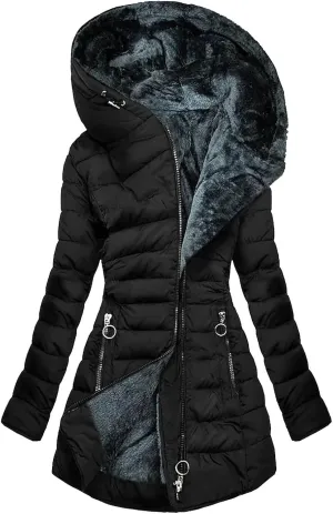 Ceboyel Womens Puffer Down Jacket 2024 Warm Winter Coats Jackets Hooded Thicken Parkas Plus Size Trendy Clothing With Hood