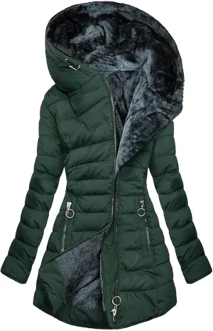 Ceboyel Womens Puffer Down Jacket 2024 Warm Winter Coats Jackets Hooded Thicken Parkas Plus Size Trendy Clothing With Hood