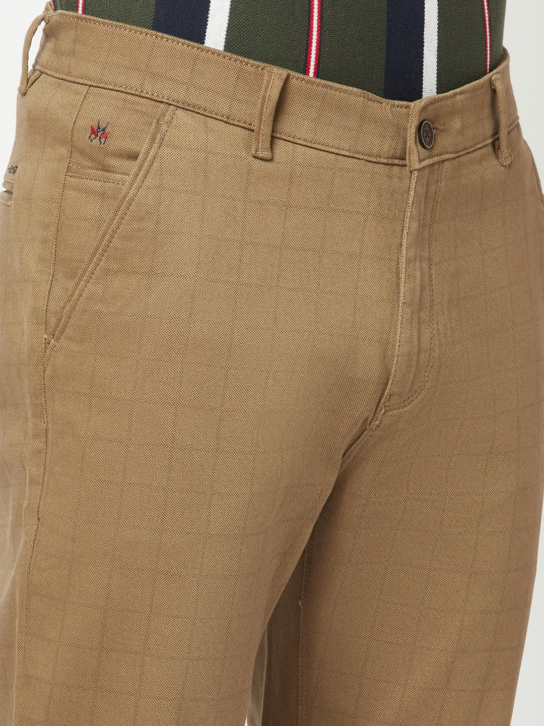 Checked Brown Trousers