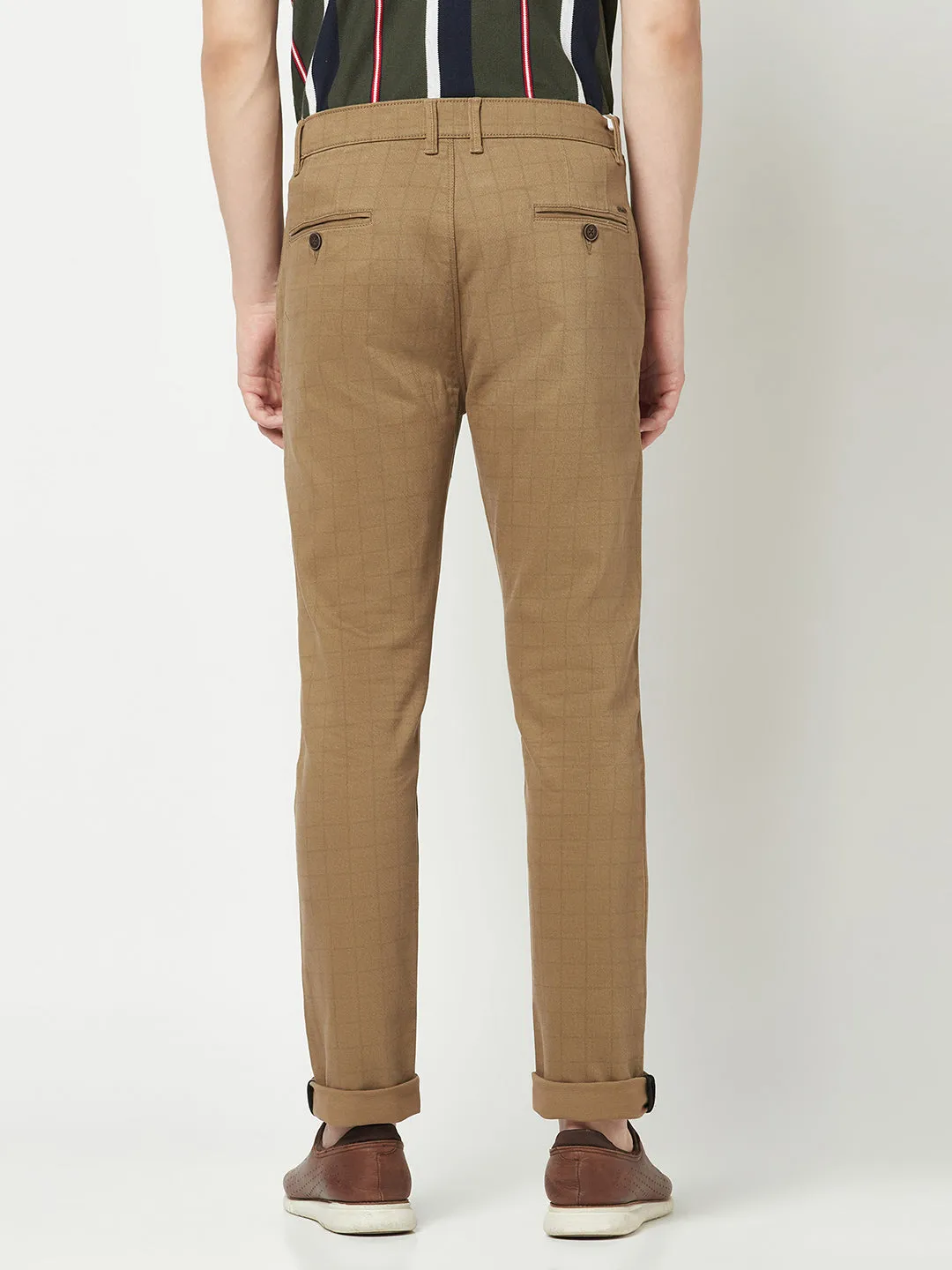 Checked Brown Trousers