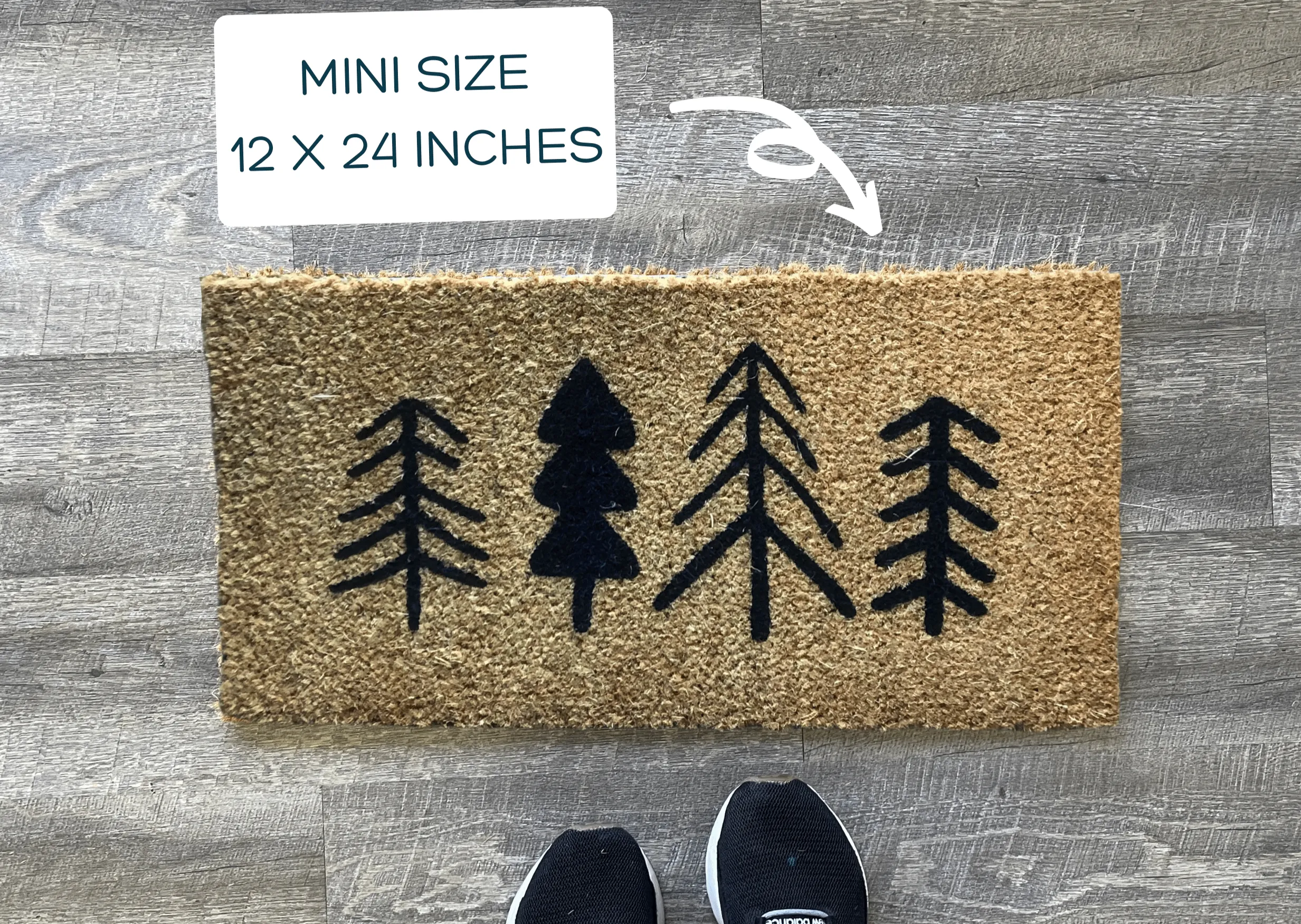 Christmas Trees Mini Playhouse Doormat - 12" x 24"