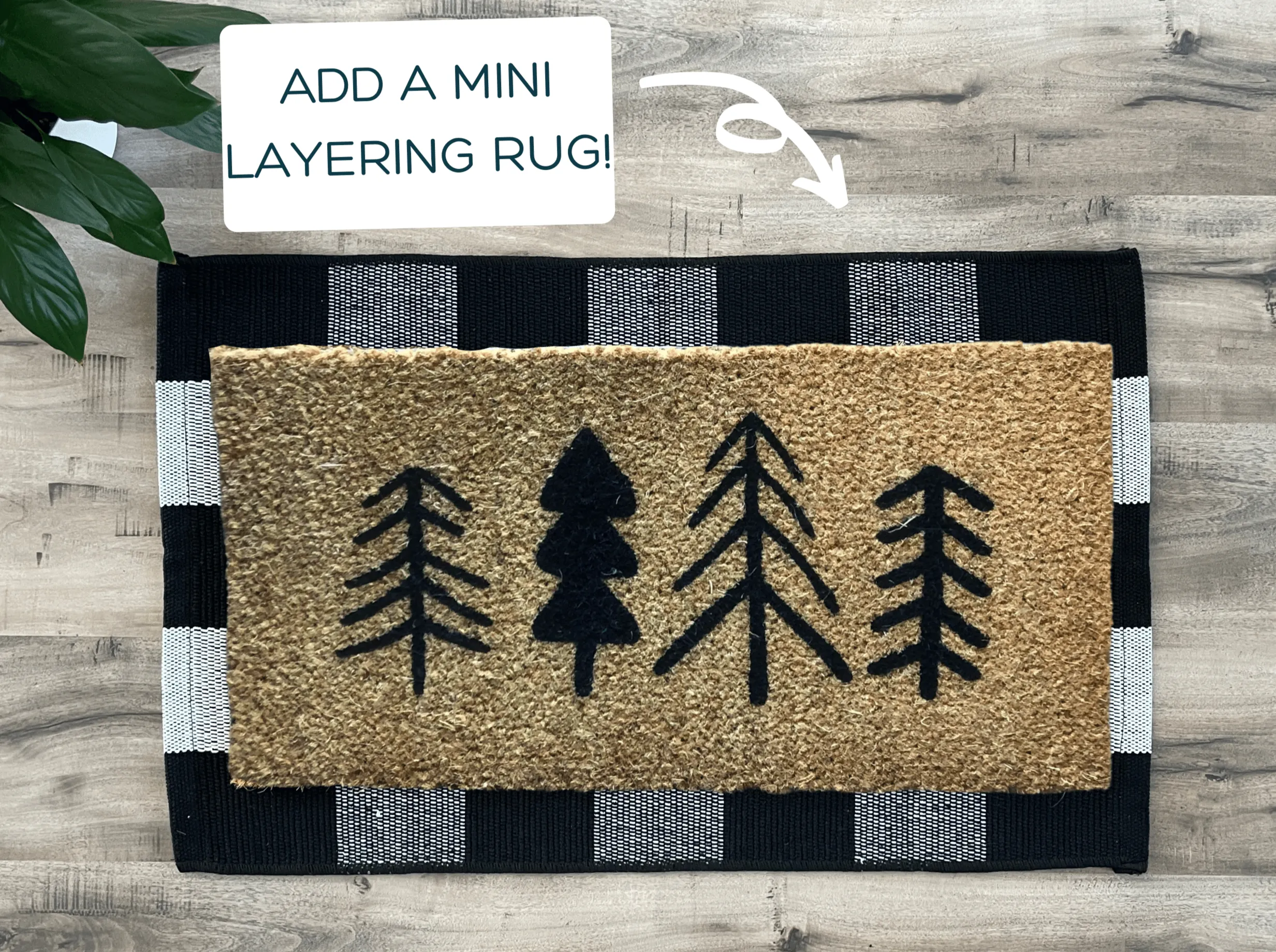 Christmas Trees Mini Playhouse Doormat - 12" x 24"