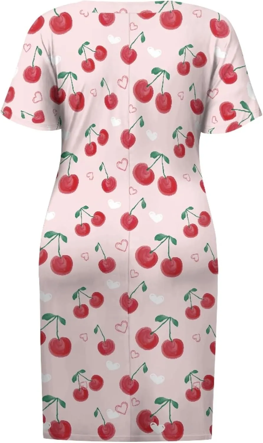 CLOHOMIN Short Sleeve Women Dresses for Party Shoping Club Oversized Dresses V Neck Midi Dress Size L-5XL