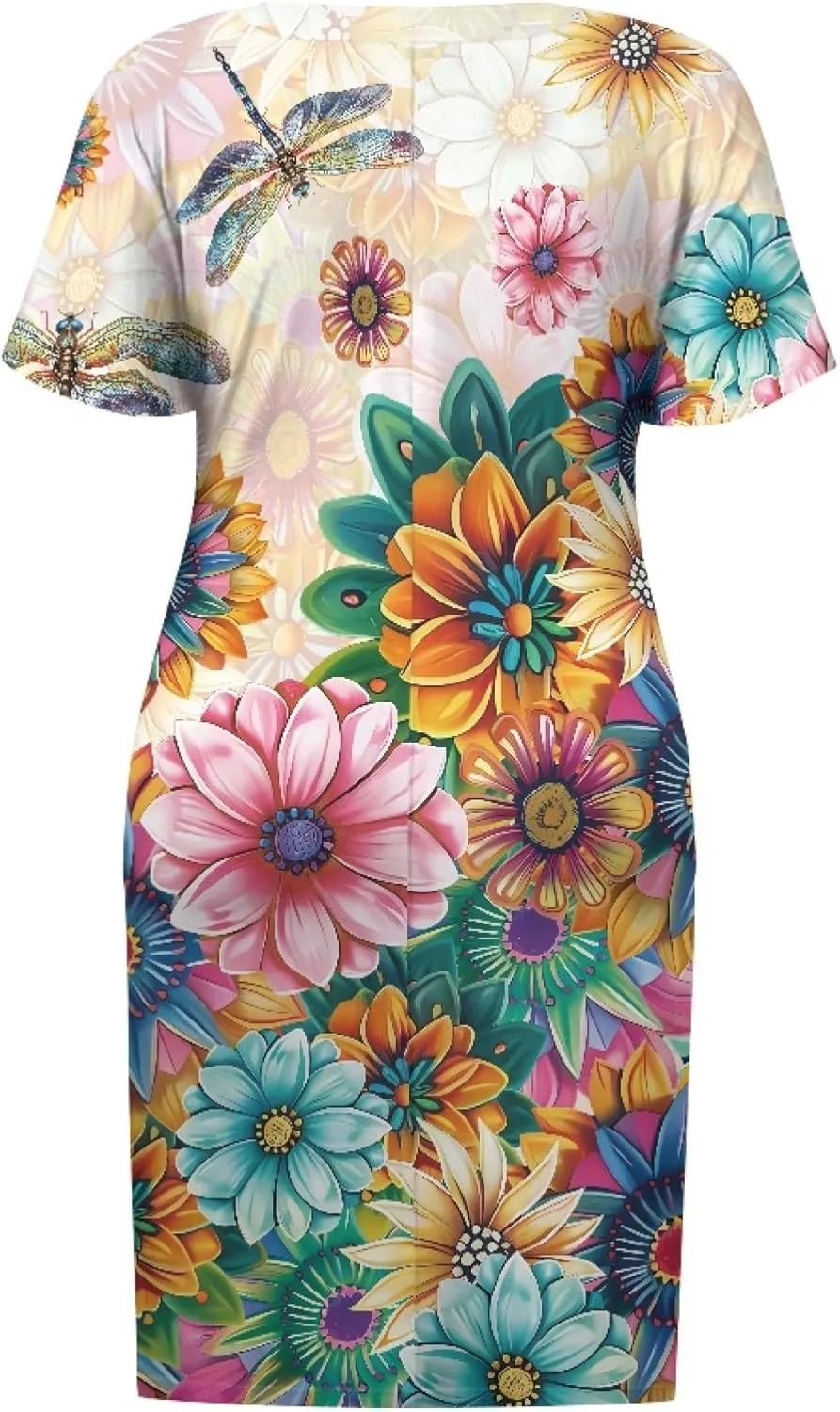 CLOHOMIN Short Sleeve Women Dresses for Party Shoping Club Oversized Dresses V Neck Midi Dress Size L-5XL