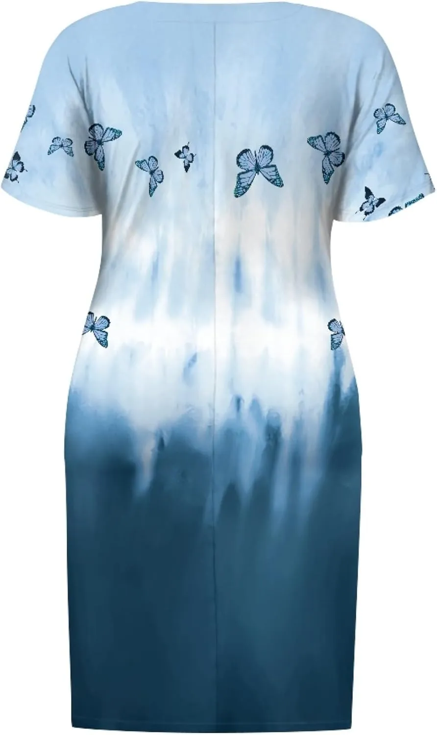 CLOHOMIN Short Sleeve Women Dresses for Party Shoping Club Oversized Dresses V Neck Midi Dress Size L-5XL
