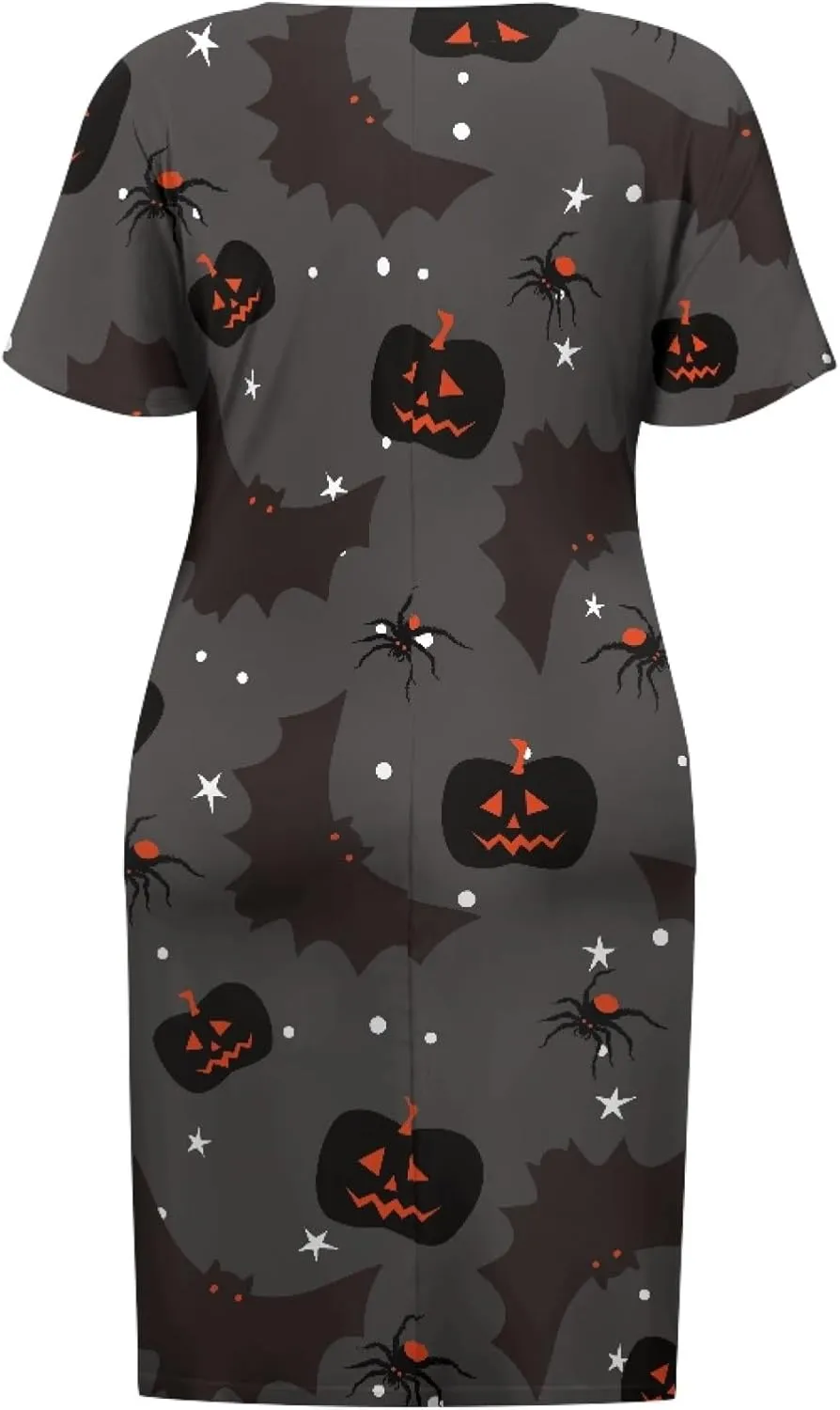 CLOHOMIN Women Short Sleeve Dresses Party Knee Length Dress Oversized Midi Dress Special Occasion Dresses with Pockets
