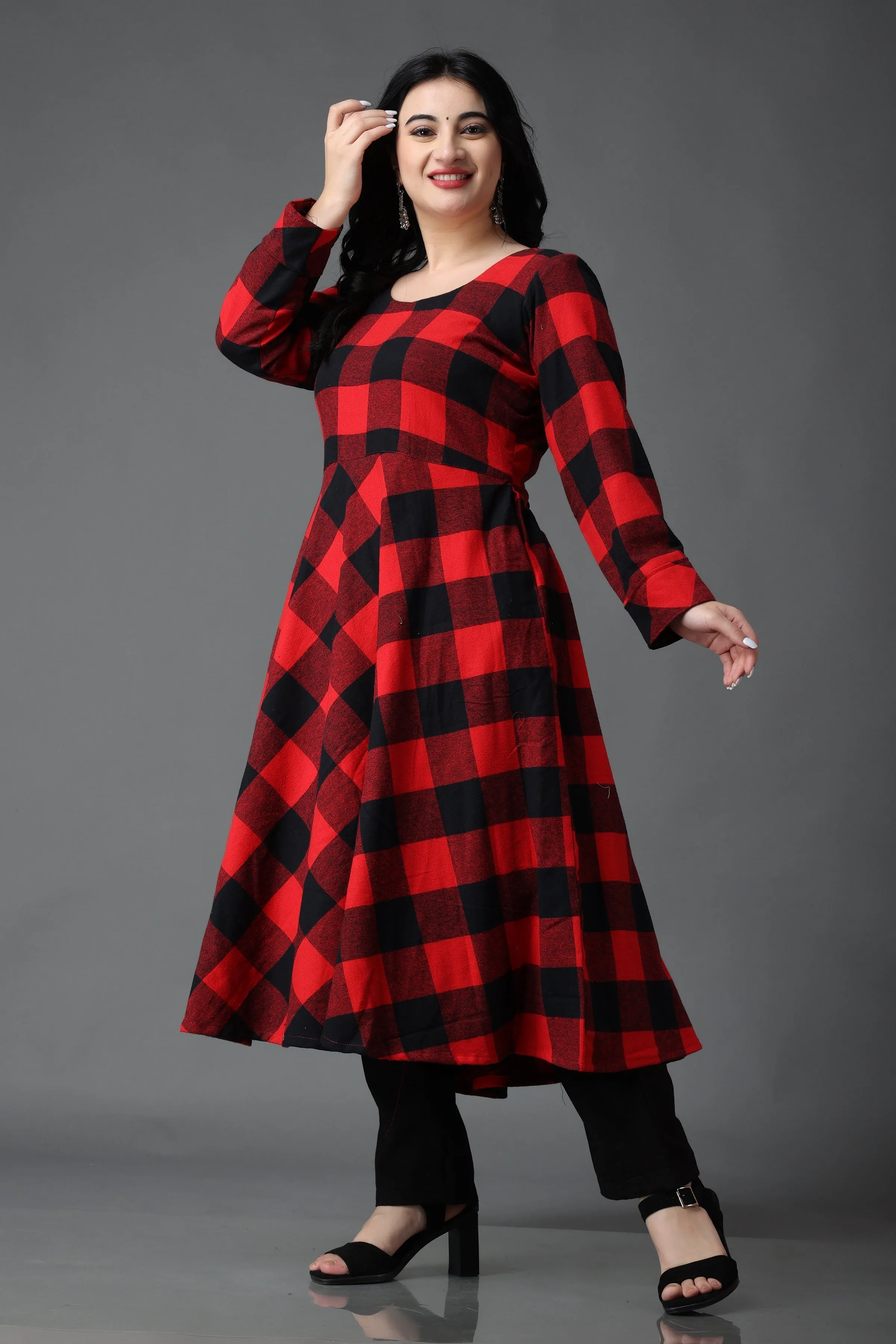Cosmic Red Woollen Kurta
