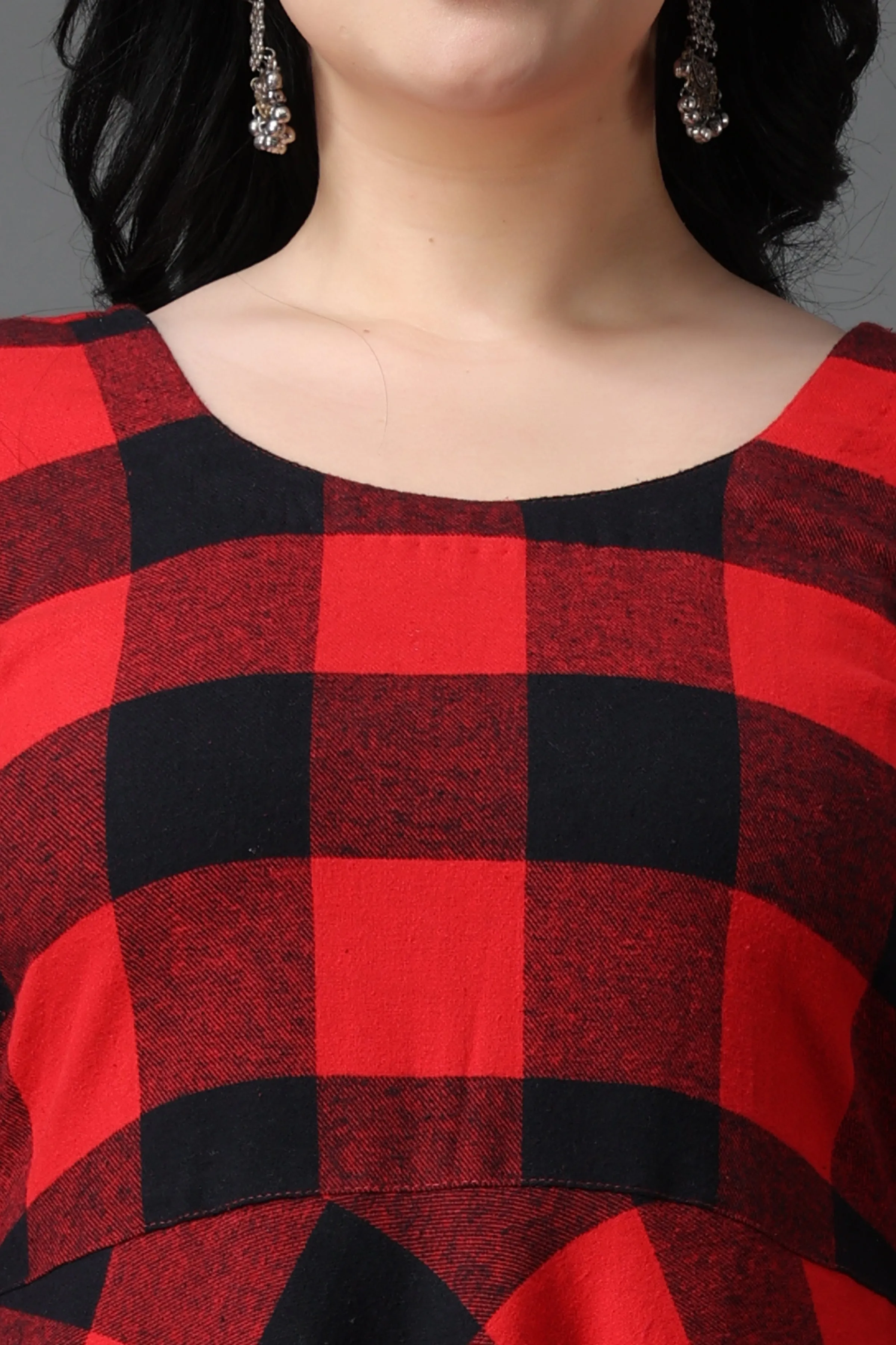 Cosmic Red Woollen Kurta