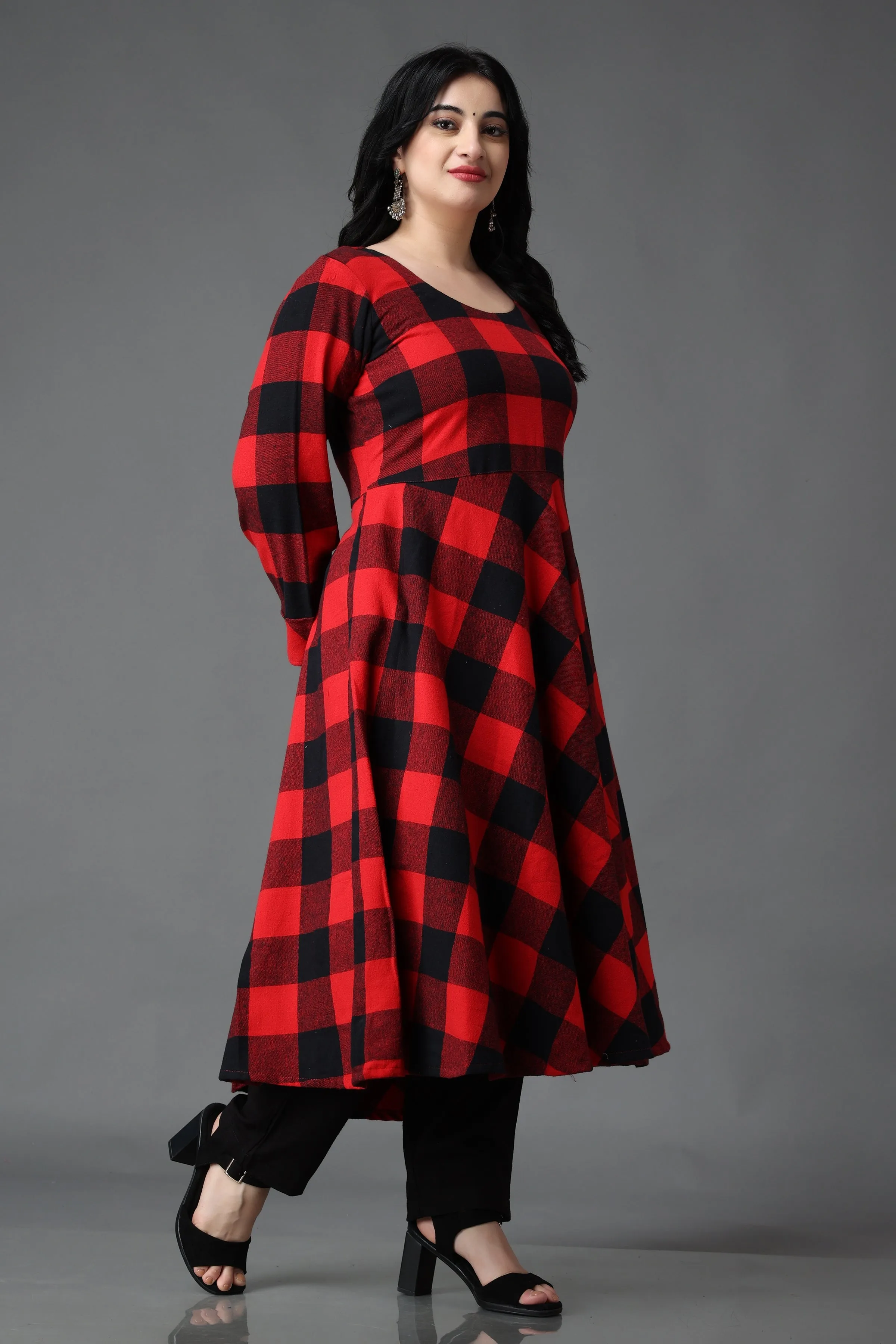 Cosmic Red Woollen Kurta