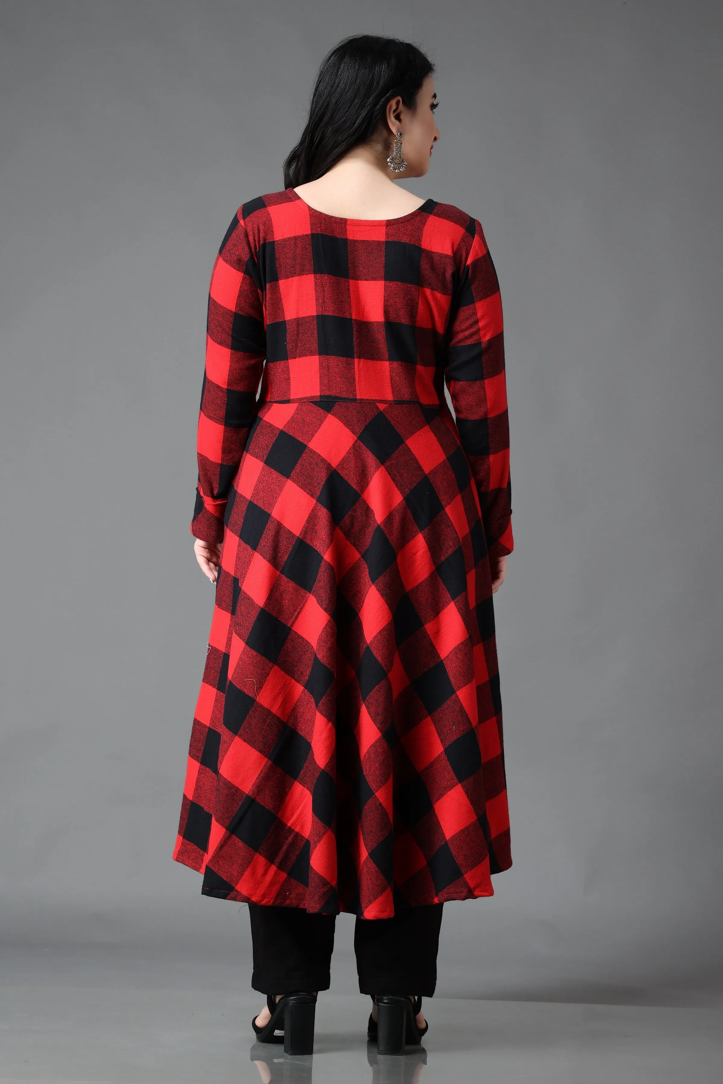 Cosmic Red Woollen Kurta