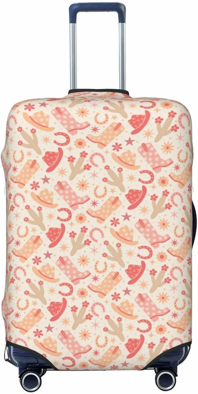 Cowgirl Boots 4 Print Luggage Covers For Suitcase,Elastic Washable & Stretchable Suitcase Covers For Luggage, Anti-Scratch - Fits 18-32 Inch Luggage-No Luggage Included