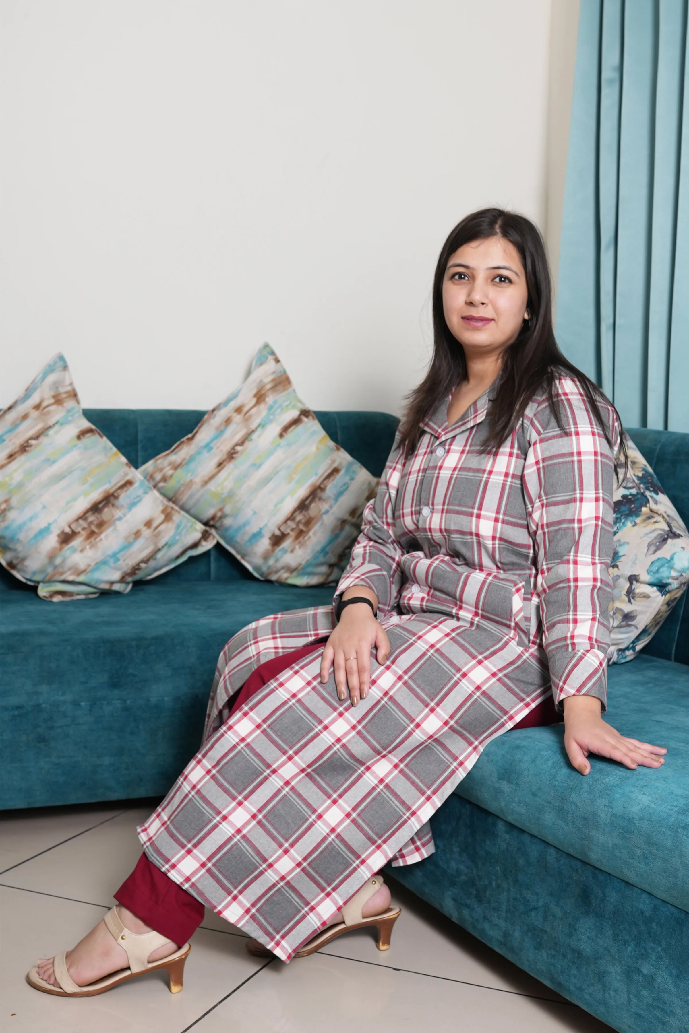 Crimson Charm Woollen Kurta