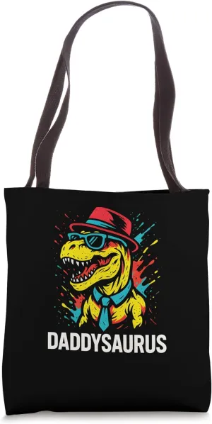 Daddysaurus Father Papa Fun Fishing Tote Bag