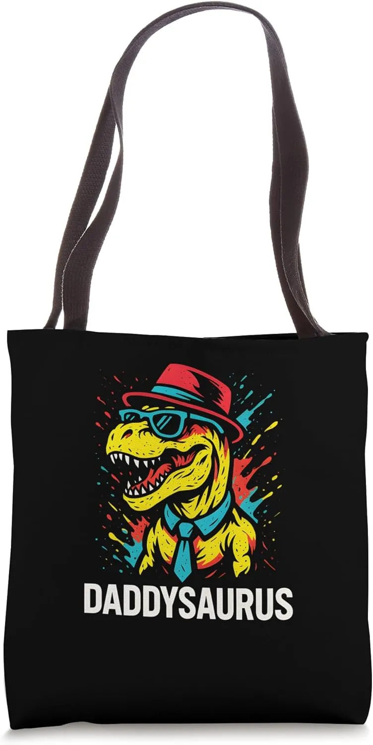 Daddysaurus Father Papa Fun Fishing Tote Bag